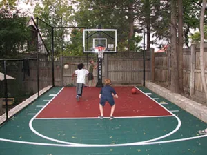 "Backyard basketball court in Salt Lake City, Utah"