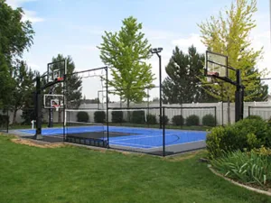 "Outdoor basketball court in South Jordan, Utah"