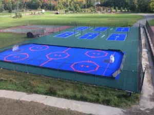 Outdoor game courts at Muskoka Woods