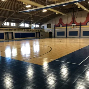 Indoor facility basketball court featuring Maple Select flooring