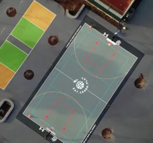 Overhead shot of a court by Sport Court